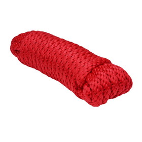 Extreme Max 3008.0103 Solid Braid MFP Utility Rope - 1/4" x 50', Red