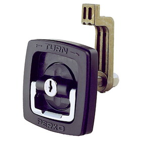 Perko 1031DP1BLK Flush-Mount Locking Latch with Polymer Face for 1-5/8" Hole - Black