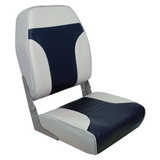 Springfield 1040661 High Back Folding Chair - Gray/Blue