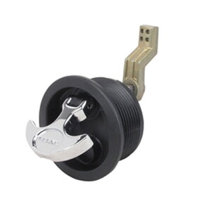 Perko 1092DP4BLK Surface-Mount Non-Locking Latch for 1/8" to 3/4" Thick Smooth/Carpeted Surface, Fits 2-1/2" Hole - 1/2" to 3" Bar, Black