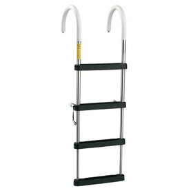 Garelick 12340-21 Telescoping Stainless Steel Pontoon Boarding Ladder with Shur-Loc