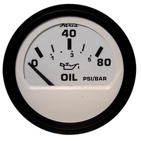 Faria 12902 Euro Oil Pressure Gauge (80 PSI) - 2", White