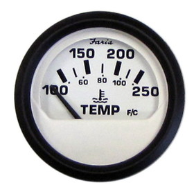 Faria 12904 Euro Water Temperature Gauge (100-250&#176;F) - 2", White