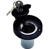 Perko 1399DP0CHR Locking Gas Fill with Black Polymer Flange and Cap for 1.5