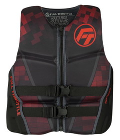Full Throttle 142500-100-070-22 Men's Rapid-Dry Flex-Back Life Jacket - 3XL, Red