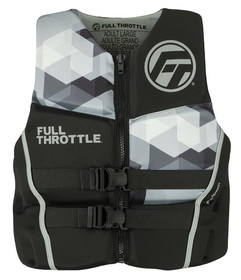 Full Throttle 142500-701-030-22 Men's Rapid-Dry Flex-Back Life Jacket - Medium, Gray