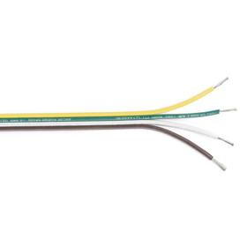 Ancor 154510 Flat Ribbon Bonded Cable - 16/4 (4x1mm) Brown/Green/White/Yellow