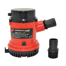 Johnson Pump 16004-00 Heavy Duty Bilge Pump, 1600 GPH - 12 Volt