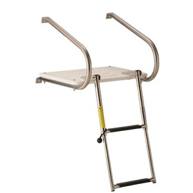 Garelick 19547 Transom Platform with Telescoping Ladder