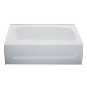 Kinro W2754A RH-SPK ABS Bath Tub with Apron - 27" x 54", Right Hand, White
