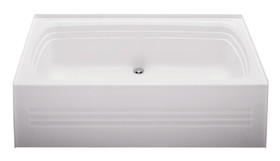 Better Bath W2754CD-SPK ABS Bath Tub With Apron and Center Drain - White, 27" x 54"