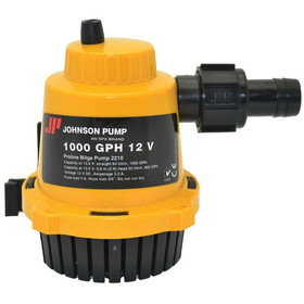 Johnson Pump 22102 Pro-Line Bilge Pump -1000 GPH, Dura Ports