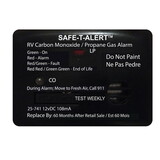 Safe-T-Alert 25-741-BL Mini Dual LP/CO Alarm - 12V, 25 Series Surface Mount, Black