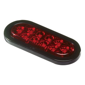 Innovative Lighting 260-4400-7 Oval 6" LED Stop/Turn/Tail Light with Grommet Mount - Red/Red Lens