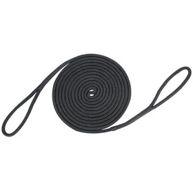 Extreme Max 3006.2409 BoatTector Premium Double Looped Nylon Dock Line for Mooring Buoys - 3/4" x 35', Black