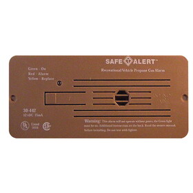 Safe-T-Alert 30-442-P-BR Classic Propane/LP Gas Alarm - 12V, 30 Series Flush Mount, Brown