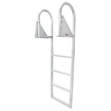 Extreme Max 3005.3473 Heavy Duty Flip-Up Dock Ladder with Comfortable Round Tube Frame - 4 Steps, 21