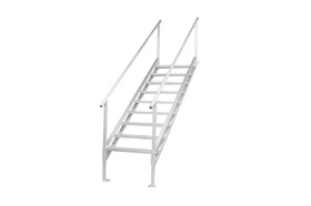 Extreme Max 3005.4315 Jumbo-Tread Universal Mount Dock Stairs with Railing - 9-Step