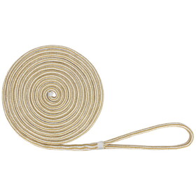 Extreme Max 3006.2138 BoatTector Double Braid Nylon Dock Line - 5/8" x 30', White & Gold
