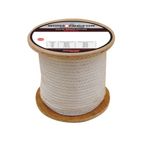 Extreme Max 3006.2207 BoatTector Solid Braid Nylon Rope - 3/8" x 500', White