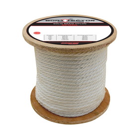Extreme Max 3006.2213 BoatTector Solid Braid Nylon Rope - 1/2" x 250', White