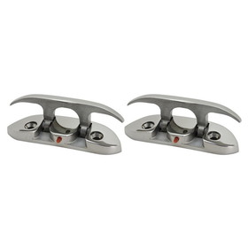 Extreme Max 3006.6631.2 Folding Stainless Steel Cleat - 4-1/2", Value 2-Pack