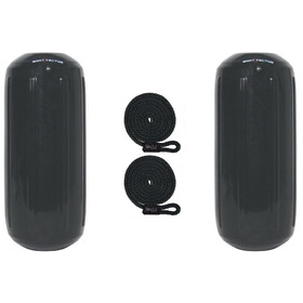 Extreme Max 3006.7300.2 BoatTector HTM Inflatable Fender Value 2-Pack - 6.5" x 15", Black