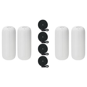 Extreme Max 3006.7303.4 BoatTector HTM Inflatable Fender Value 4-Pack - 8.5" x 20", White