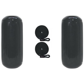 Extreme Max 3006.7306.2 BoatTector HTM Inflatable Fender Value 2-Pack - 8.5" x 20", Black