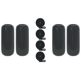 Extreme Max 3006.7306.4 BoatTector HTM Inflatable Fender Value 4-Pack - 8.5" x 20", Black