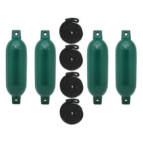 Extreme Max 3006.7507 BoatTector Inflatable Fender Value 4-Pack - 6.5" x 22", Forest Green
