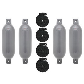 Extreme Max 3006.7509 BoatTector Inflatable Fender Value 4-Pack - 6.5" x 22", Gray
