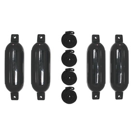Extreme Max 3006.7521 BoatTector Inflatable Fender Value 4-Pack - 4.5" x 16", Black