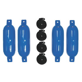 Extreme Max 3006.7524 BoatTector Inflatable Fender Value 4-Pack - 4.5" x 16", Blue