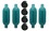 Extreme Max 3006.7638.1 BoatTector Inflatable Fender Value 4-Pack - 6.5" x 22", Teal