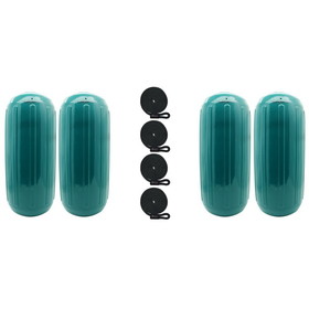 Extreme Max 3006.7712.4 BoatTector HTM Inflatable Fender Value 4-Pack - 6.5" x 15", Teal
