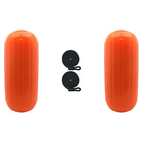 Extreme Max 3006.7715.2 BoatTector HTM Inflatable Fender Value 2-Pack - 6.5" x 15", Neon Orange