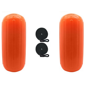 Extreme Max 3006.7729.2 BoatTector HTM Inflatable Fender Value 2-Pack - 8.5" x 20", Neon Orange