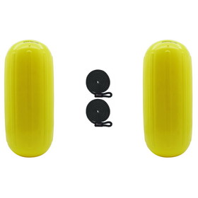 Extreme Max 3006.7733.2 BoatTector HTM Inflatable Fender Value 2-Pack - 8.5" x 20", Neon Yellow