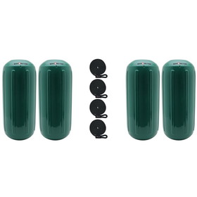 Extreme Max 3006.8509.4 BoatTector HTM Inflatable Fender Value 4-Pack - 10" x 27", Forest Green