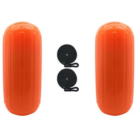 Extreme Max 3006.8518.2 BoatTector HTM Inflatable Fender Value 2-Pack - 10" x 27", Neon Orange