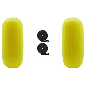 Extreme Max 3006.8521.2 BoatTector HTM Inflatable Fender Value 2-Pack - 10" x 27", Neon Yellow