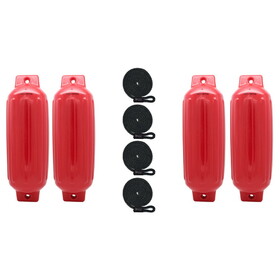 Extreme Max 3006.8538.4 BoatTector Inflatable Fender Value 4-Pack - 10" x 30", Red