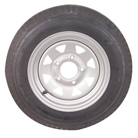 Americana Tire and Wheel 30818 Economy Bias Tire and Wheel 5.30 x 12 C/5-Hole - Painted Silver Spoke Rim