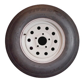 Americana Tire and Wheel 32401 Economy Radial Tire and Wheel ST205/75R15 C/5-Hole - Painted Silver Modular Rim