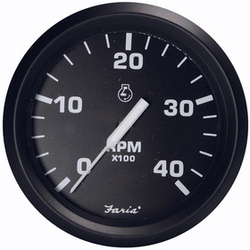Faria 32803 Euro Tachometer with Mag Pick-Up (4000 RPM) Diesel - 4", Black