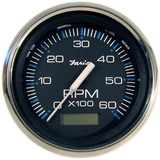 Faria 33732 Chesapeake Stainless Steel Tachometer with Hourmeter (6000 RPM) - 4