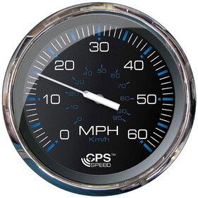 Faria 33761 Chesapeake Stainless Steel Speedometer (60 MPH) Studded - 5", Black