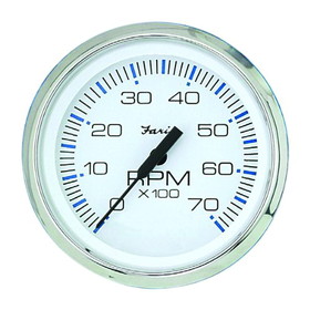 Faria 33817 Chesapeake Stainless Steel Tachometer (7000 RPM) - 4", White