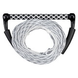 Full Throttle 340400-701-999-21 Wakeboard/Kneeboard Rope - 3-Section, 65', White/Gray